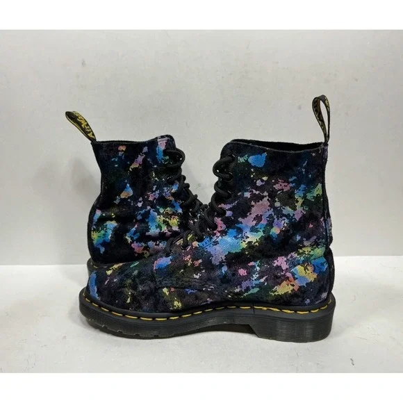 Dr. Doc Martens 1460 Pascal Confetti Suede Combat Boots Women's Size 7 - Picture 5 of 9